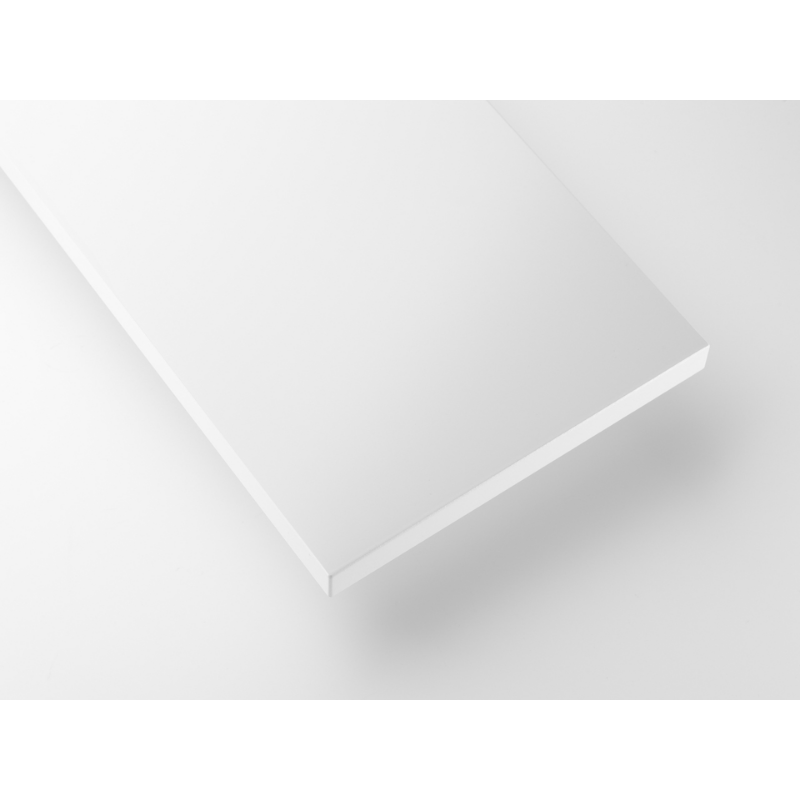 A close up on the white Shelves from String Furniture.