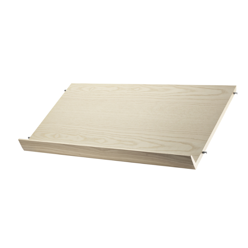 The 30.7 inch Solid Magazine Shelves from String Furniture in ash.