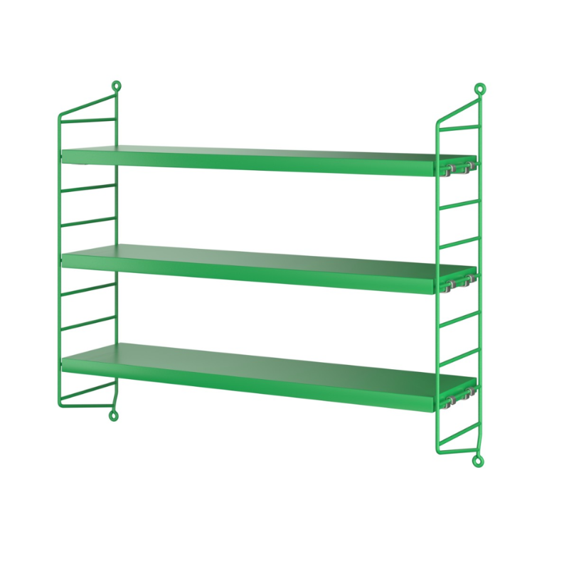The String Pocket from String Furniture in green.