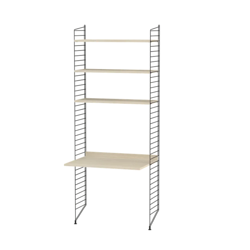 The Workspace Bundle A from String Furniture in ash and black.