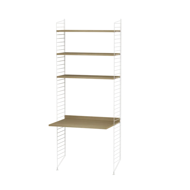 The Workspace Bundle A from String Furniture in oak and white.