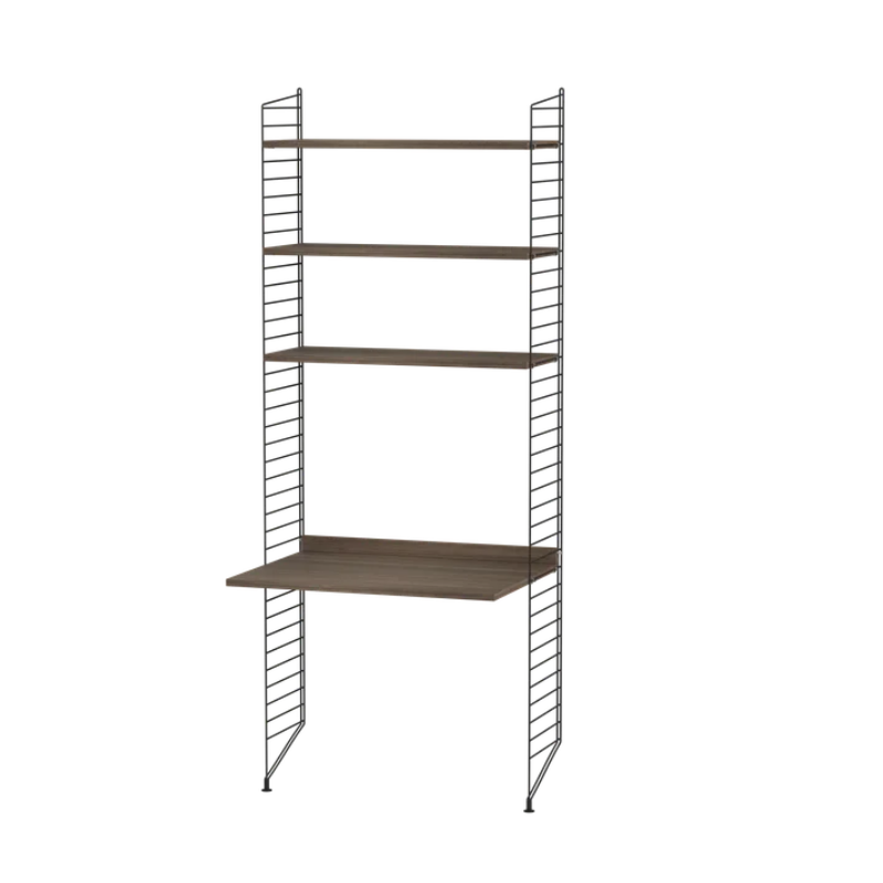 The Workspace Bundle A from String Furniture in walnut and black.