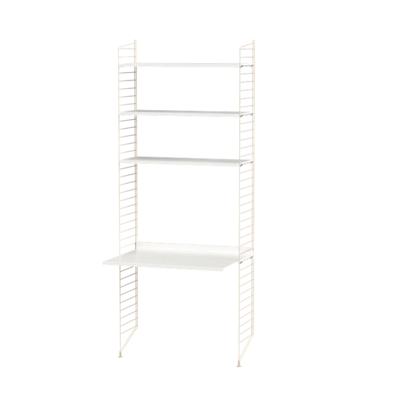 The Workspace Bundle A from String Furniture in white and beige.