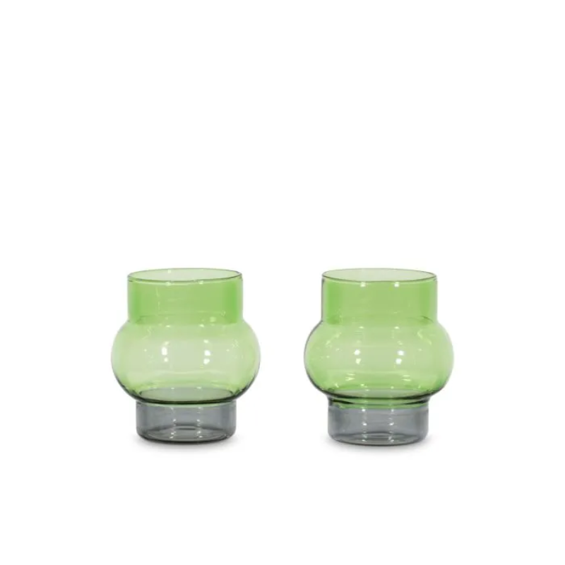 The Bump Short Glasses Green (Set of 2) from Tom Dixon.