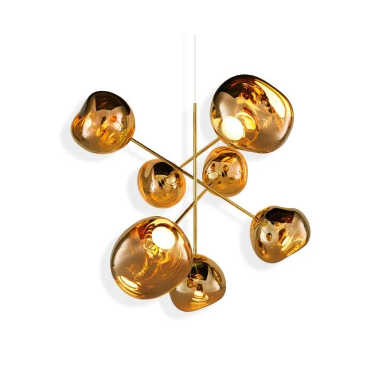 A swarm, huddle, herd, cluster or bunch; there are a thousand ways of configuring our lamps to produce an extraordinary lighting arrangement. Fitted with their new LED module, Tom Dixon's Melt Chandeliers are an attempt to rethink the contemporary chandelier.