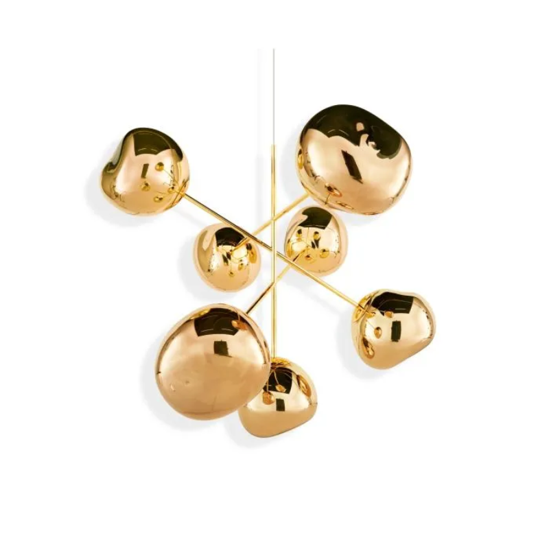 A swarm, huddle, herd, cluster or bunch; there are a thousand ways of configuring our lamps to produce an extraordinary lighting arrangement. Fitted with their new LED module, Tom Dixon's Melt Chandeliers are an attempt to rethink the contemporary chandelier.