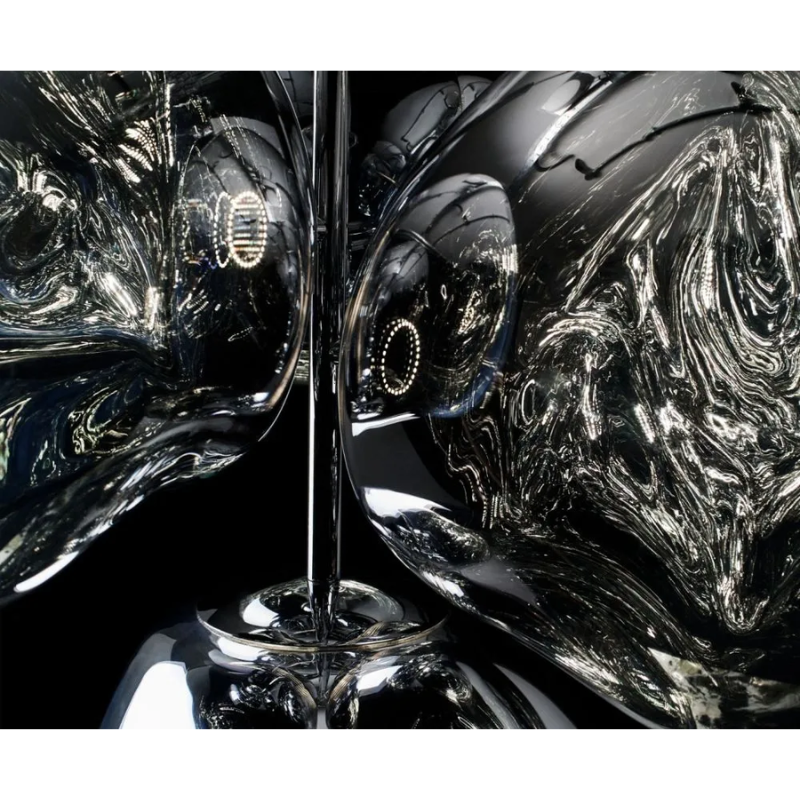 The Melt LED Chandelier from Tom Dixon up close.