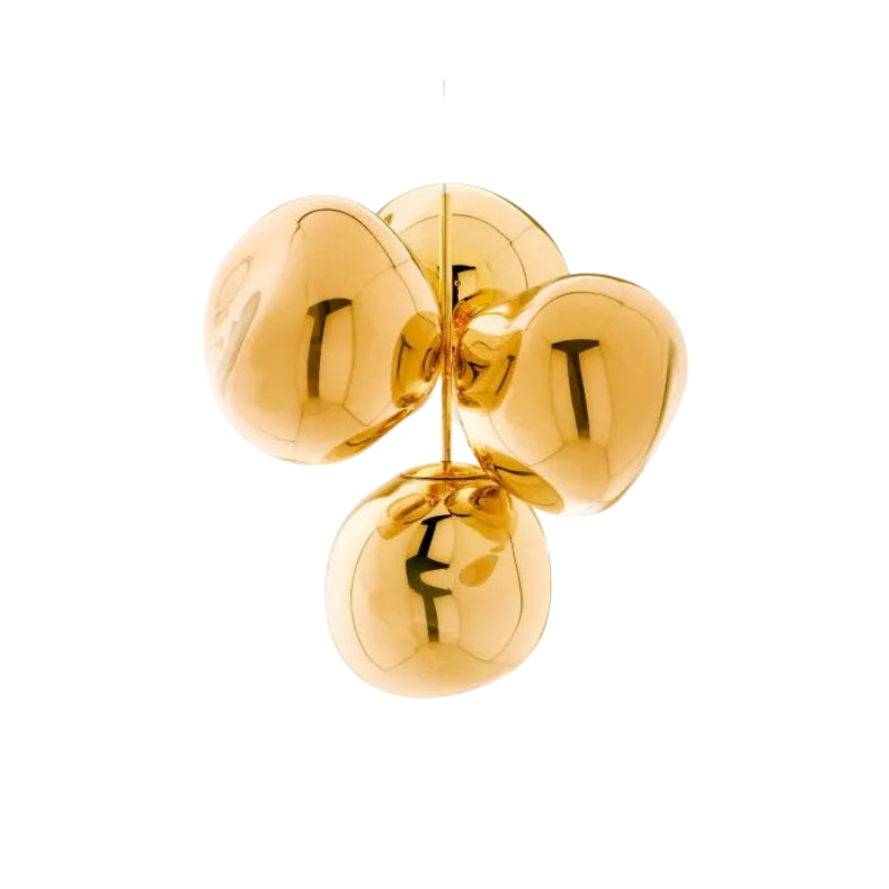 A swarm, huddle, herd, cluster or bunch; there are a thousand ways of configuring our lamps to produce an extraordinary lighting arrangement. The latest additions to Tom Dixon's Melt family includes the Melt Small Chandelier, featuring four orbs protruding from polished tubes and measuring one meter high. Fitted with their new LED module, Tom Dixon's Melt Chandeliers are an attempt to rethink the contemporary chandelier.