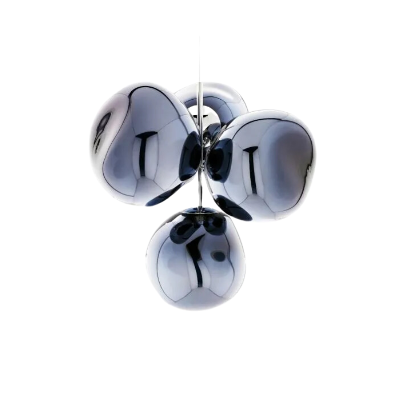 A swarm, huddle, herd, cluster or bunch; there are a thousand ways of configuring our lamps to produce an extraordinary lighting arrangement. The latest additions to Tom Dixon's Melt family includes the Melt Small Chandelier, featuring four orbs protruding from polished tubes and measuring one meter high. Fitted with their new LED module, Tom Dixon's Melt Chandeliers are an attempt to rethink the contemporary chandelier.