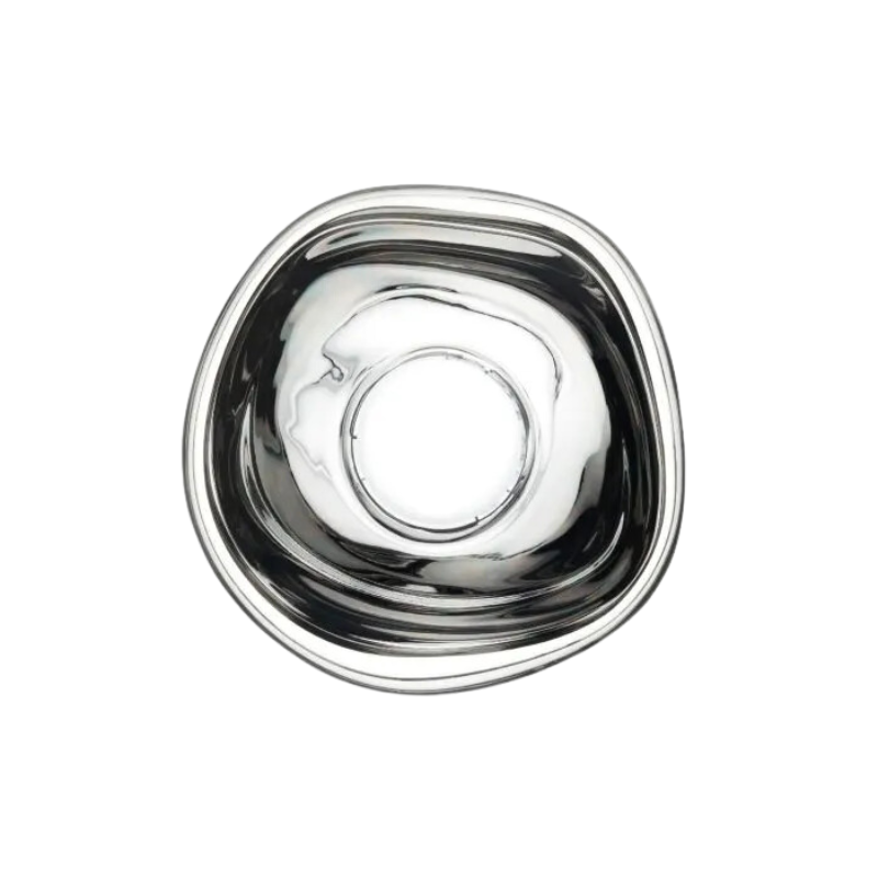 Tom Dixon's Melt LED Surface Wall Sconce is a beautifully distorted pendant in collection of modern finishes with matching ceiling rose. Featuring an integrated LED module, this ceiling light creates a mesmerizing melting hot-blown glass effect when turned on, and a mirror-finish effect when off. This piece is made in Germany using a high tech manufacturing techniques to achieve the perfect melted orb for your design.