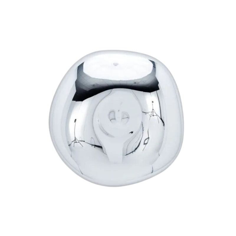 Tom Dixon's Melt LED Surface Wall Sconce is a beautifully distorted pendant in collection of modern finishes with matching ceiling rose. Featuring an integrated LED module, this ceiling light creates a mesmerizing melting hot-blown glass effect when turned on, and a mirror-finish effect when off. This piece is made in Germany using a high tech manufacturing techniques to achieve the perfect melted orb for your design.