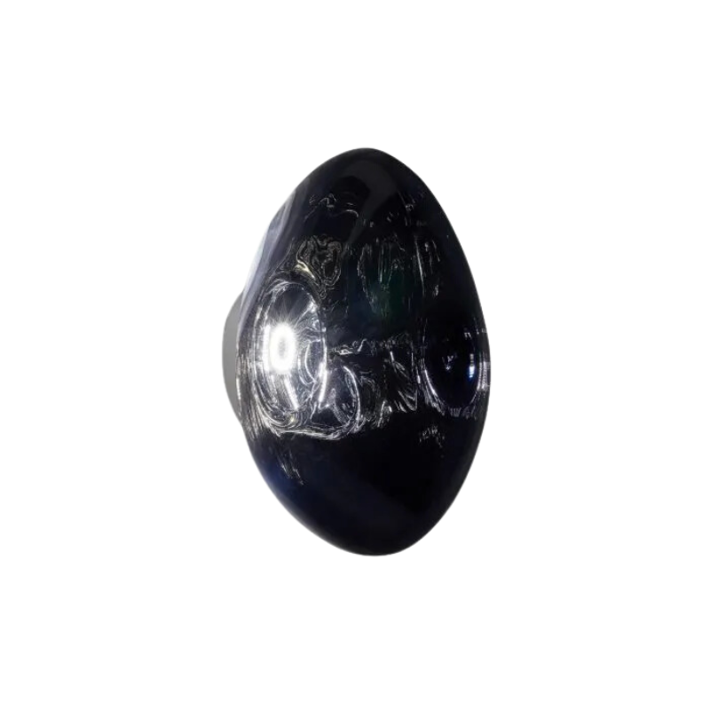 Tom Dixon's Melt LED Surface Wall Sconce is a beautifully distorted pendant in collection of modern finishes with matching ceiling rose. Featuring an integrated LED module, this ceiling light creates a mesmerizing melting hot-blown glass effect when turned on, and a mirror-finish effect when off. This piece is made in Germany using a high tech manufacturing techniques to achieve the perfect melted orb for your design.