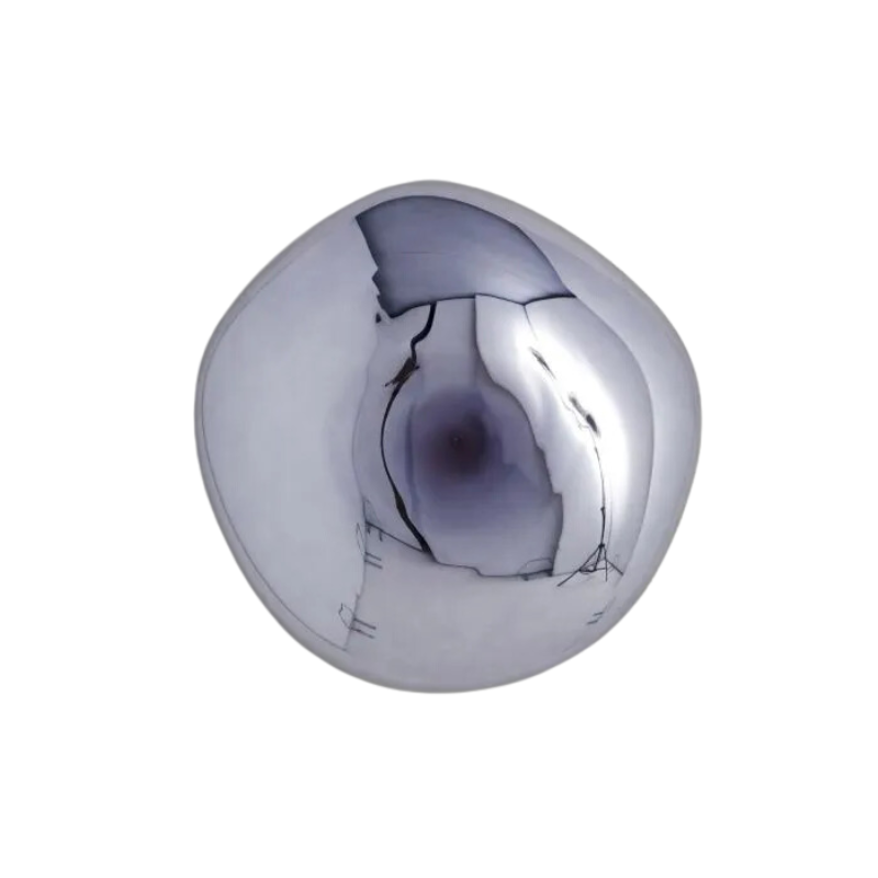 Tom Dixon's Melt LED Surface Wall Sconce is a beautifully distorted pendant in collection of modern finishes with matching ceiling rose. Featuring an integrated LED module, this ceiling light creates a mesmerizing melting hot-blown glass effect when turned on, and a mirror-finish effect when off. This piece is made in Germany using a high tech manufacturing techniques to achieve the perfect melted orb for your design.