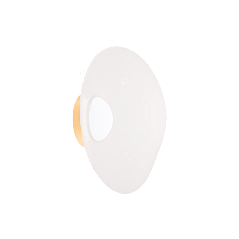 The Melt LED Surface Wall Sconce from Tom Dixon in opal and gold.
