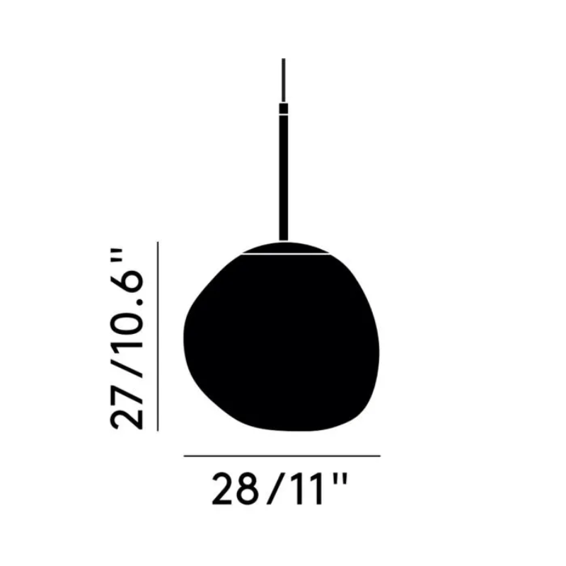 The Melt Mini Pendant from Tom Dixon dimensions. all-groups