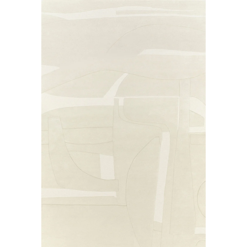 The Collage Wool Rug from Toulemonde Bochart in blanc (white).