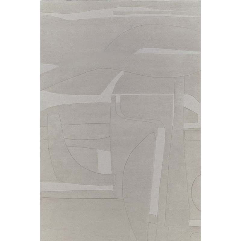 The Collage Wool Rug from Toulemonde Bochart in gris (grey).