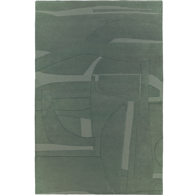 The Collage Wool Rug from Toulemonde Bochart in sage.