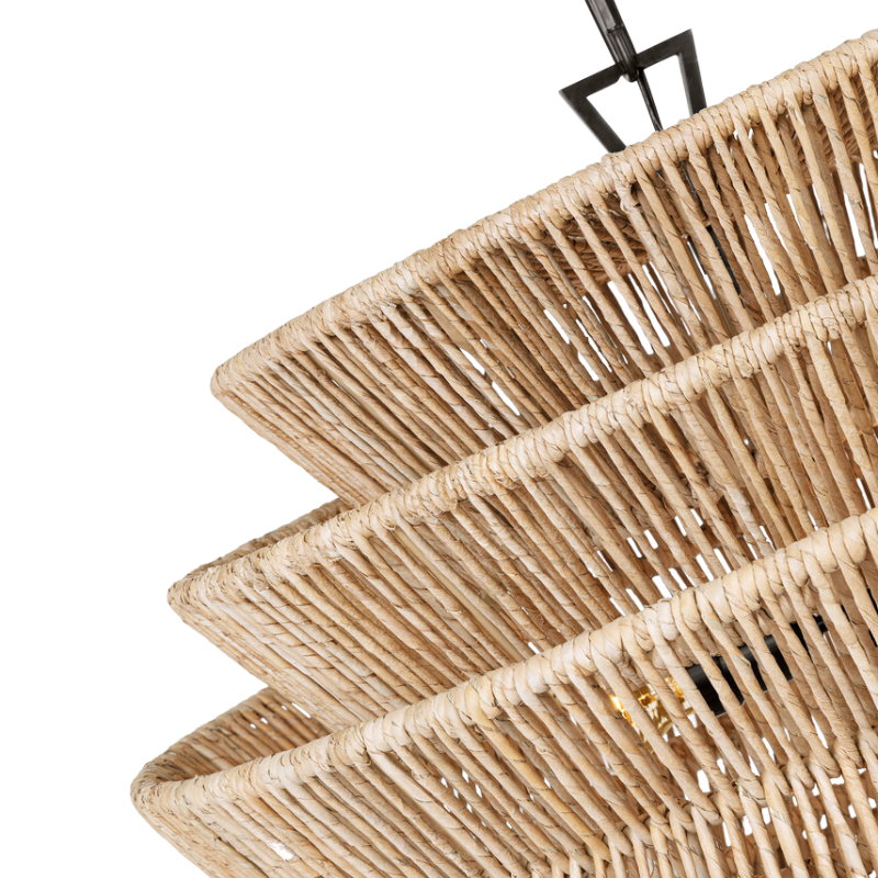 The Antigua Drum Chandelier from Visual Comfort & Co. in a lifestyle photograph.