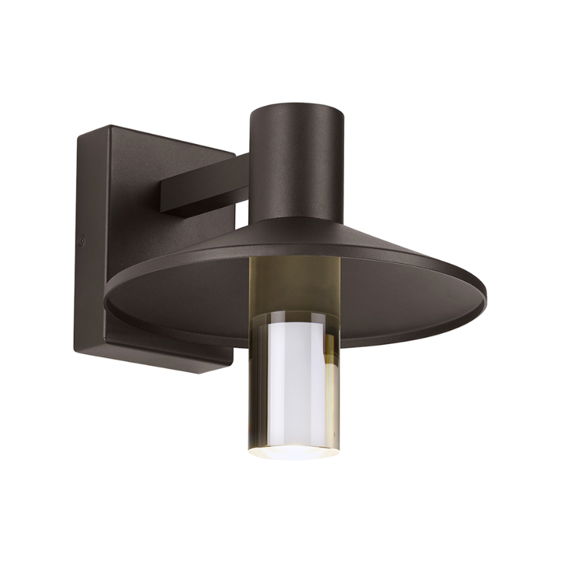 The Ash Cylinder Outdoor Wall Sconce from Visual Comfort and Co. in the 10 inch size and bronze finish.