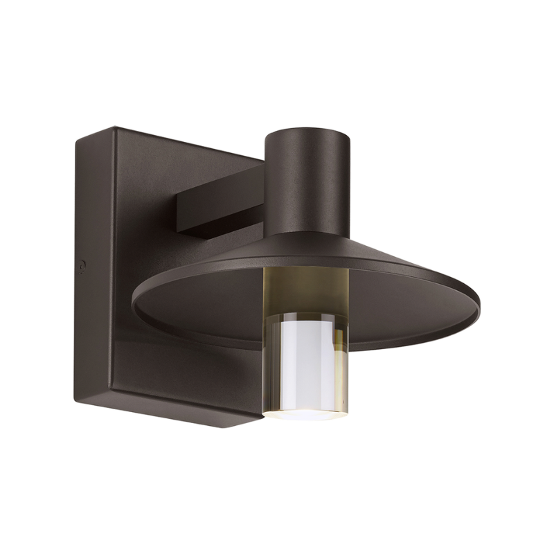 The Ash Cylinder Outdoor Wall Sconce from Visual Comfort and Co. in the 8 inch size and bronze finish.