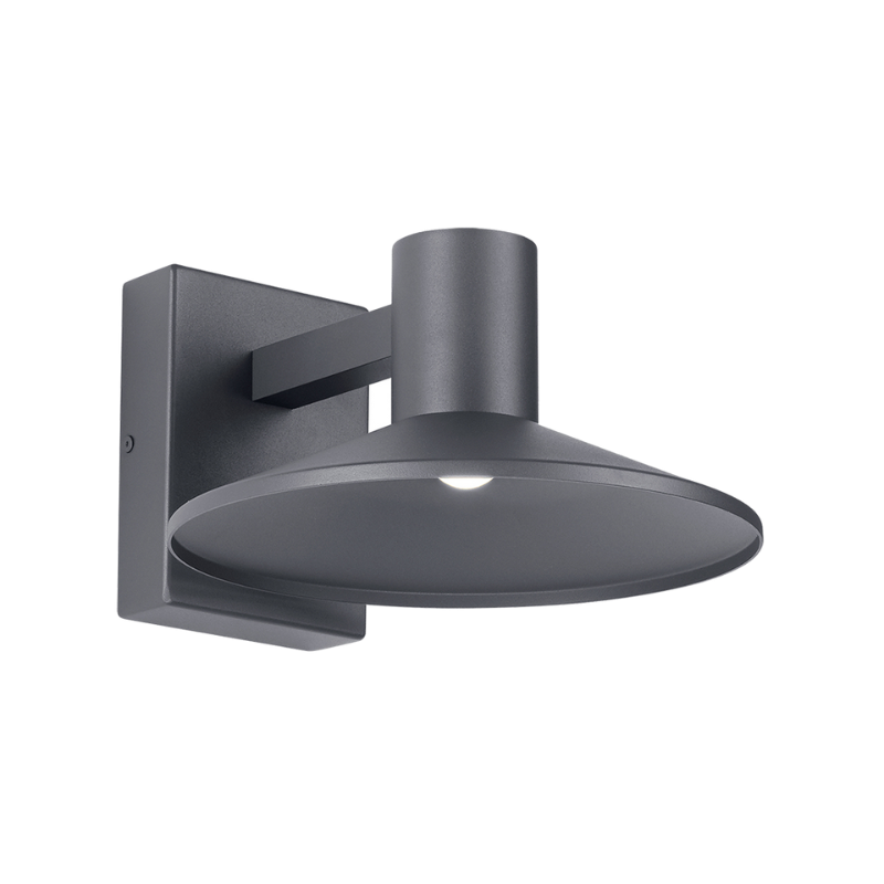 The Ash Dome Outdoor Wall Sconce from Visual Comfort and Co. in the charcoal finish and 10 inch size.