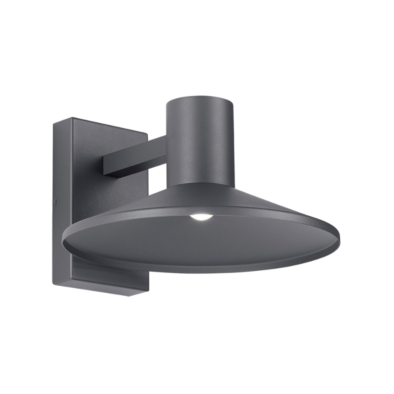 The Ash Dome Outdoor Wall Sconce from Visual Comfort and Co. in the charcoal finish and 12 inch size.