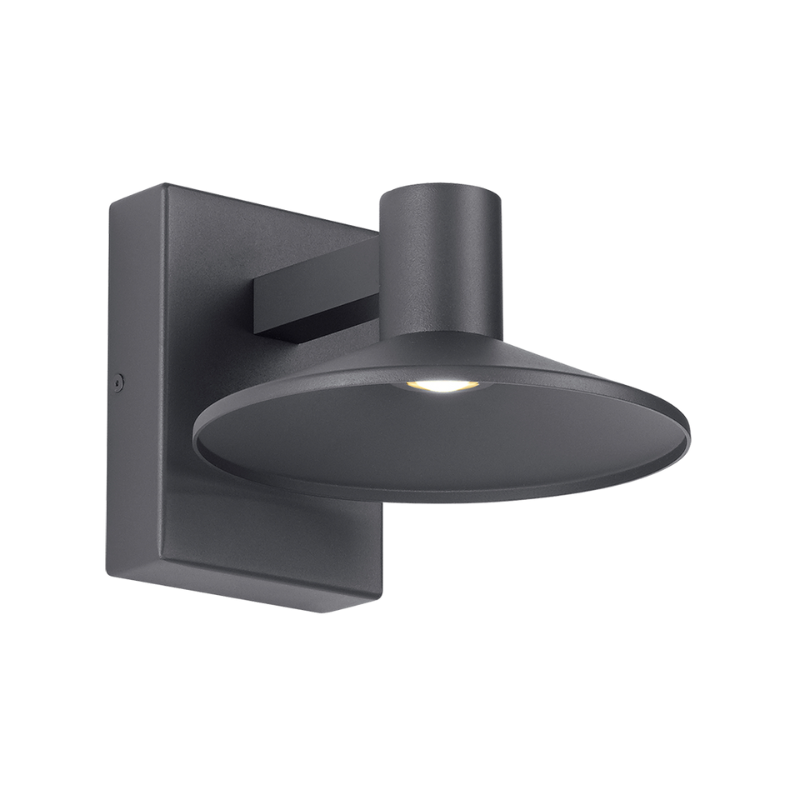 The Ash Dome Outdoor Wall Sconce from Visual Comfort and Co. in the charcoal finish and 8 inch size.