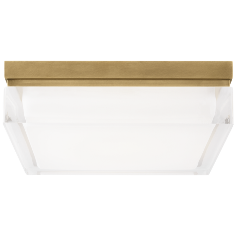 The large Boxie Flush Mount from Visual Comfort and Co in natural bronze.