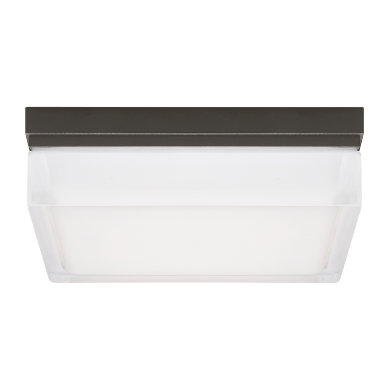 The large Boxie Outdoor Wall Sconce from Visual Comfort and Co in bronze.