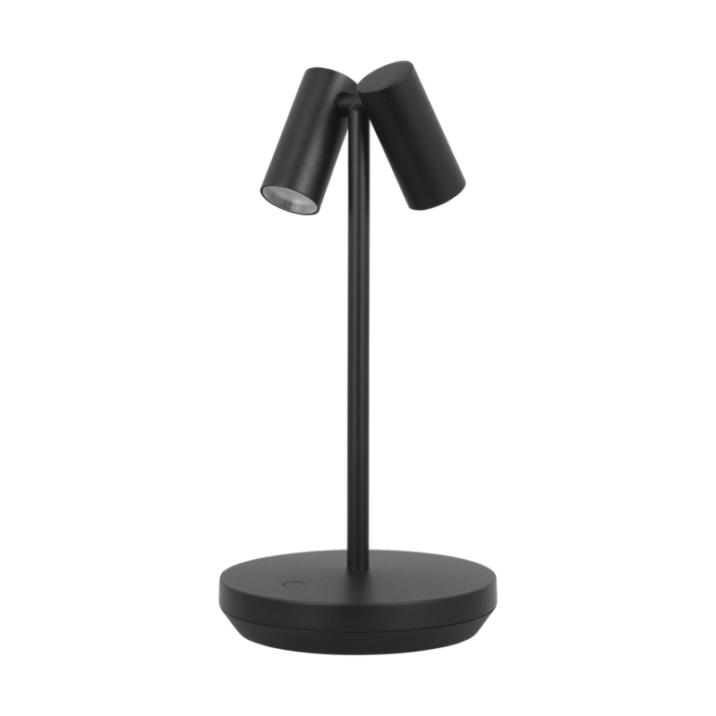 The Doppia Accent Rechargeable Table Lamp from Visual Comfort & Co in black small.