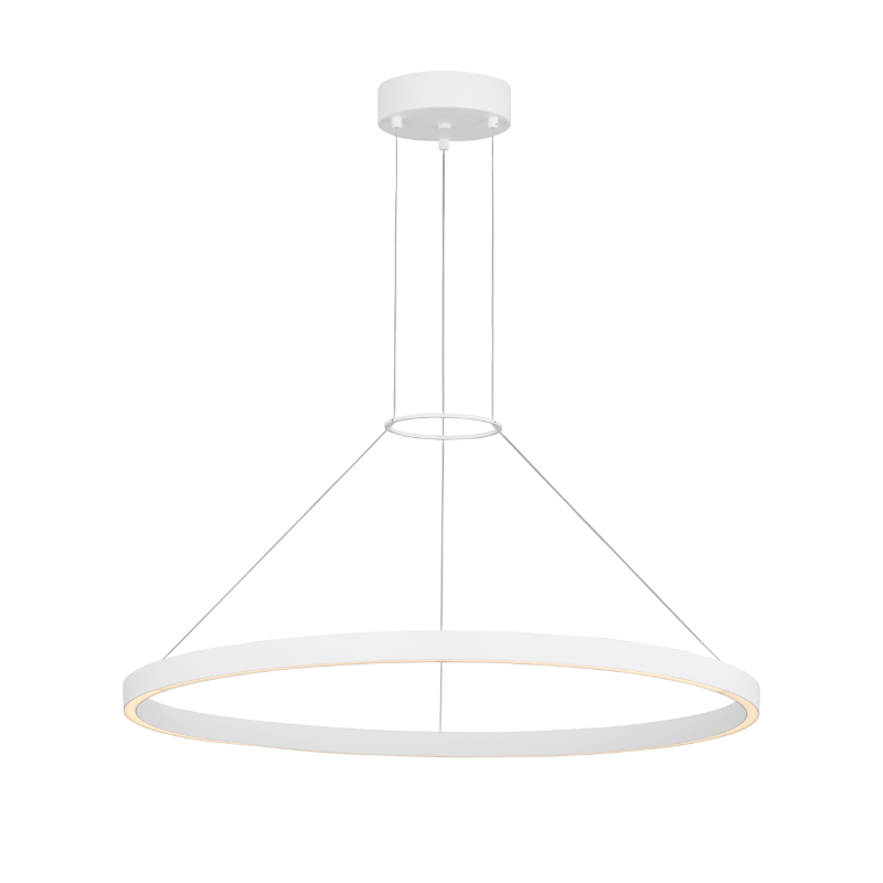 The 36 inch Fiama Suspension Light from Visual Comfort and Co in matte white.