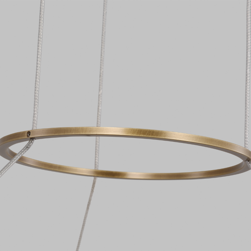 The Fiama Suspension Light from Visual Comfort and Co in a close up shot.