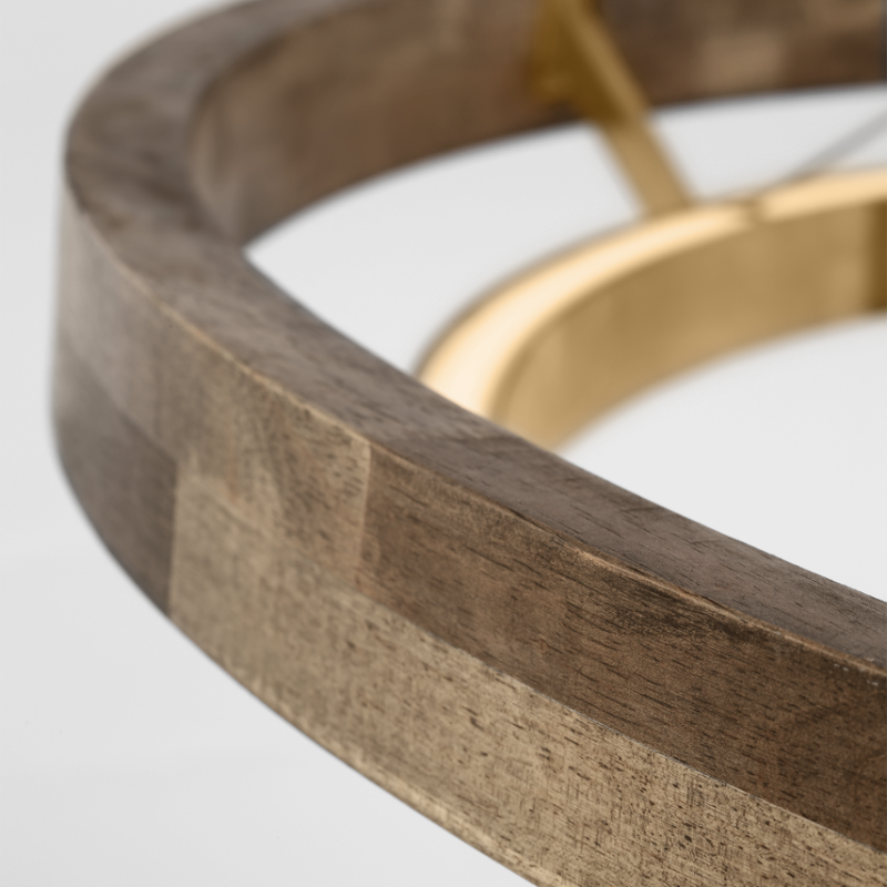 The Grace Chandelier by Sean Lavin is designed with two rings that illuminate this contemporary chandelier. A large outer ring provides organic texture while complemented by a decorative inner ring, housing gently diffused upward and downward LEDs.