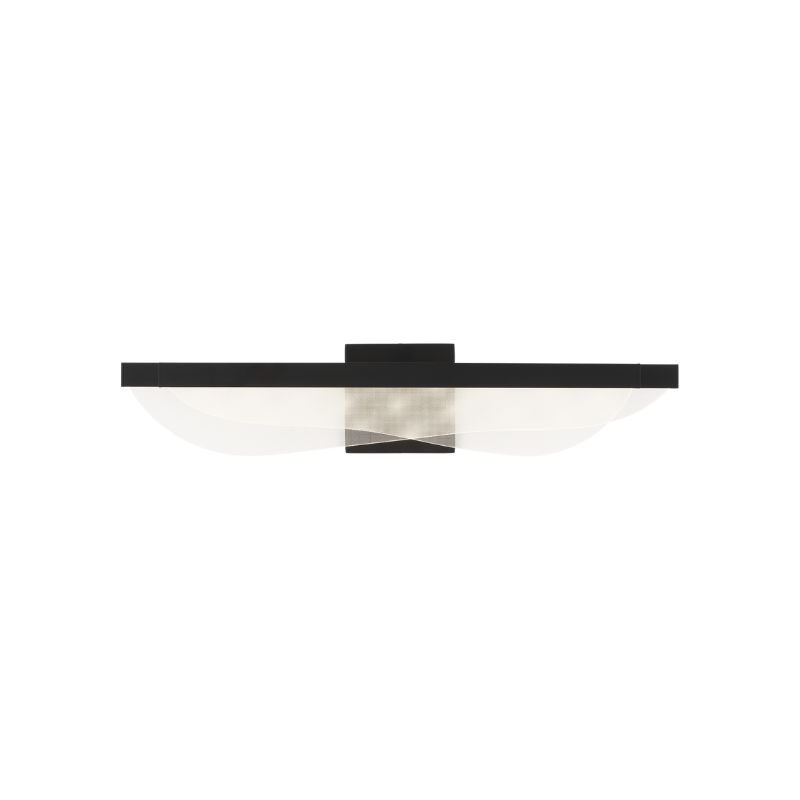 The 25 inch Nyra Bathroom Sconce from Visual Comfort and Co in nightshade black.