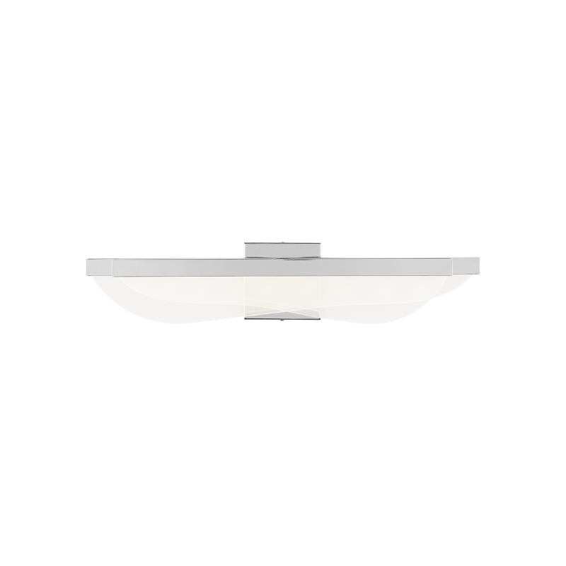 The 25 inch Nyra Bathroom Sconce from Visual Comfort and Co in polished nickel.