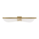 The 36 inch Nyra Bathroom Sconce from Visual Comfort and Co in plated brass.