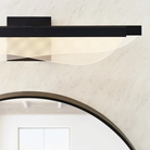 The Nyra Bathroom Sconce from Visual Comfort and Co in a close up photograph.