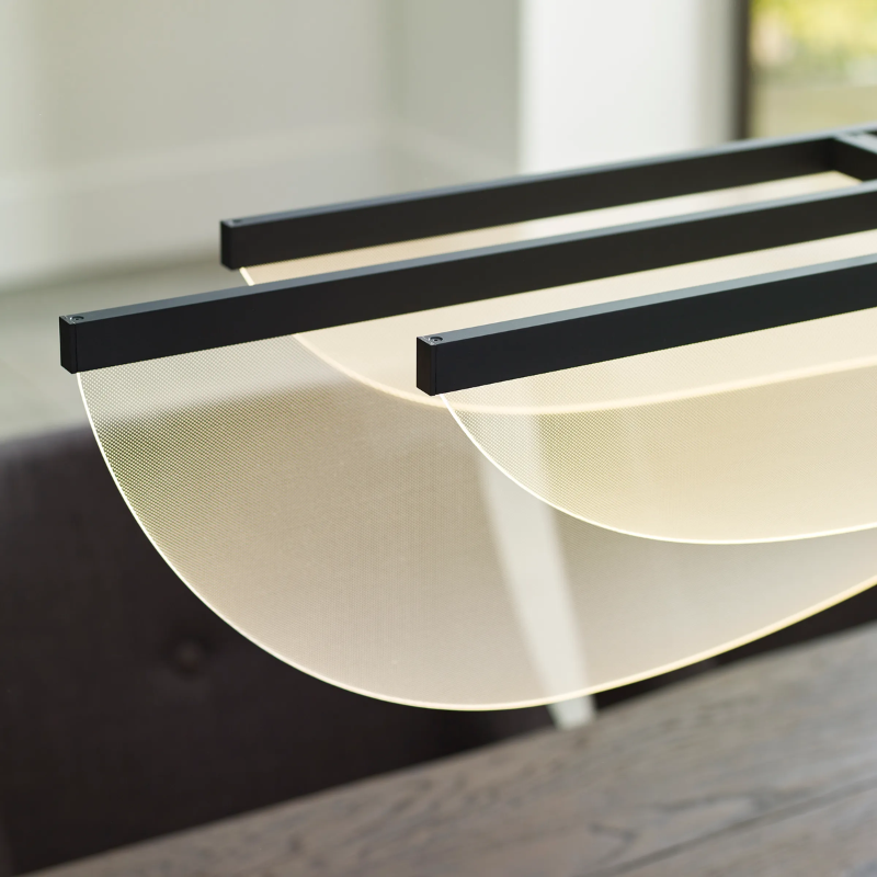 The Nyra Linear Suspension from Visual Comfort and Co in a close up shot.