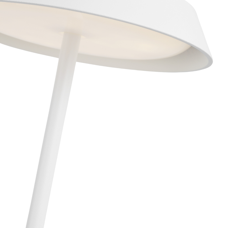 The Tepa Accent Rechargeable Table Lamp from Visual Comfort and Co in a studio lifestyle photograph.