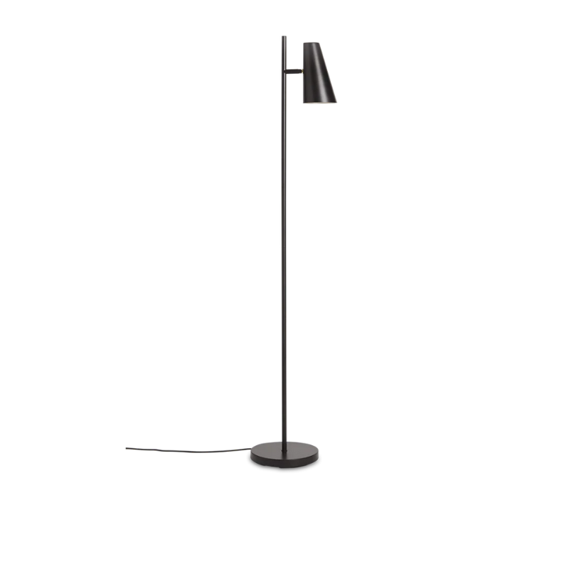 The Cono Floor Lamp from Woud in plated metal.