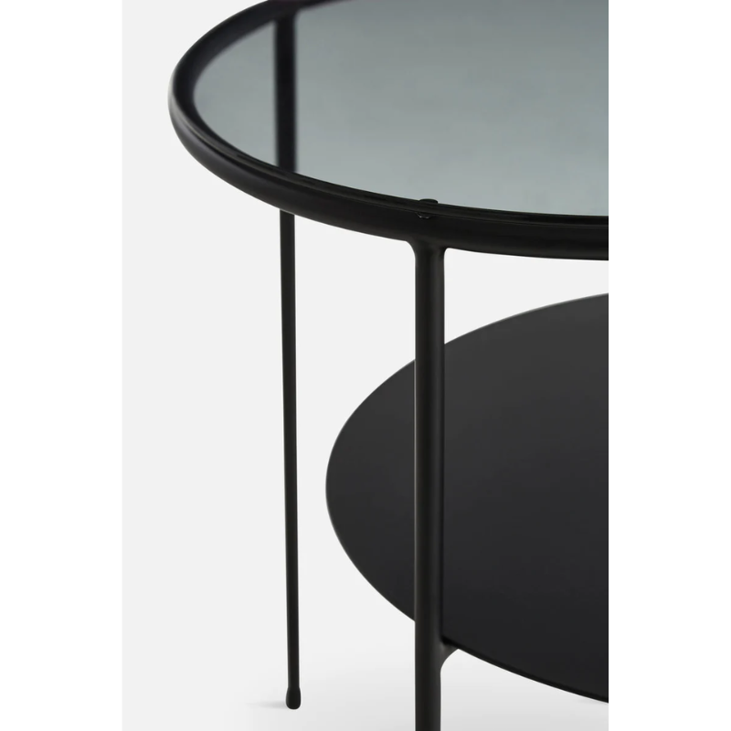 A close up of the Duo Side Table from Woud.