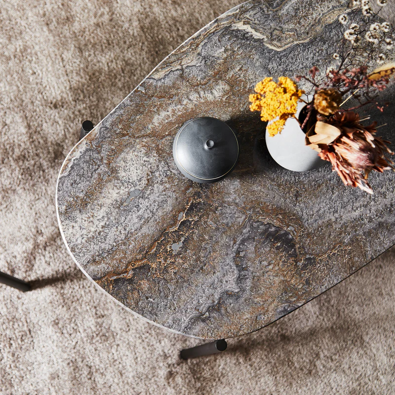 The Melange La Terra Occasional Table from Woud as a coffee table.