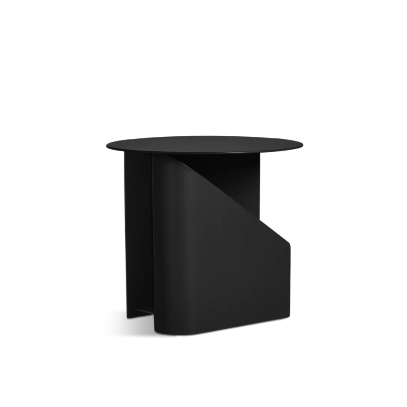 The Sentrum side table follows the principle of simplicity as it has been stripped from all unnecessary elements. What is left is a strong base and geometrical expression with pure functionalities. The S-shaped construction makes the center of attention and creates two spaces for storage on both sides to enhance the usability of the side table - ideal for magazines and books.