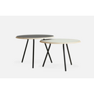 A black and beige Soround Coffee Table from Woud.