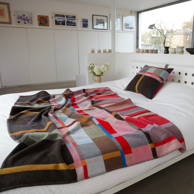 he Block Throw Collection by Wallace & Sewell is woven with sumptuous merino lambs wool and felted to create a super soft, inviting quality.