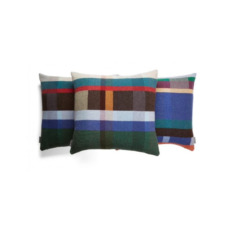 The Antoni Cushion from Wallace & Sewell's Block Cushion Collection is a stunning pop of color for any space. Inspired by Korean artist Chung Eun Mo's abstract paintings, this luxurious cushion features a bold checkerboard pattern of juxtaposed blocks and striking hues. Made from sumptuous merino lambswool this throw pillow is reversible with a different colorway on each side for versatile use.