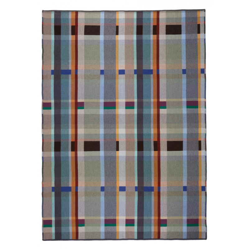 The Antoni Throw from the Wallace & Sewell Block Throw Collection is inspired by Korean artist, Chung Eun Mo's abstract paintings. This stunning throw features a bold checkerboard pattern of juxtaposed blocks and striking hues. Made from sumptuous merino lambswool and finished with blanket stitches for added elegance, the Antoni Throw is reversible with a different colorway on each side.