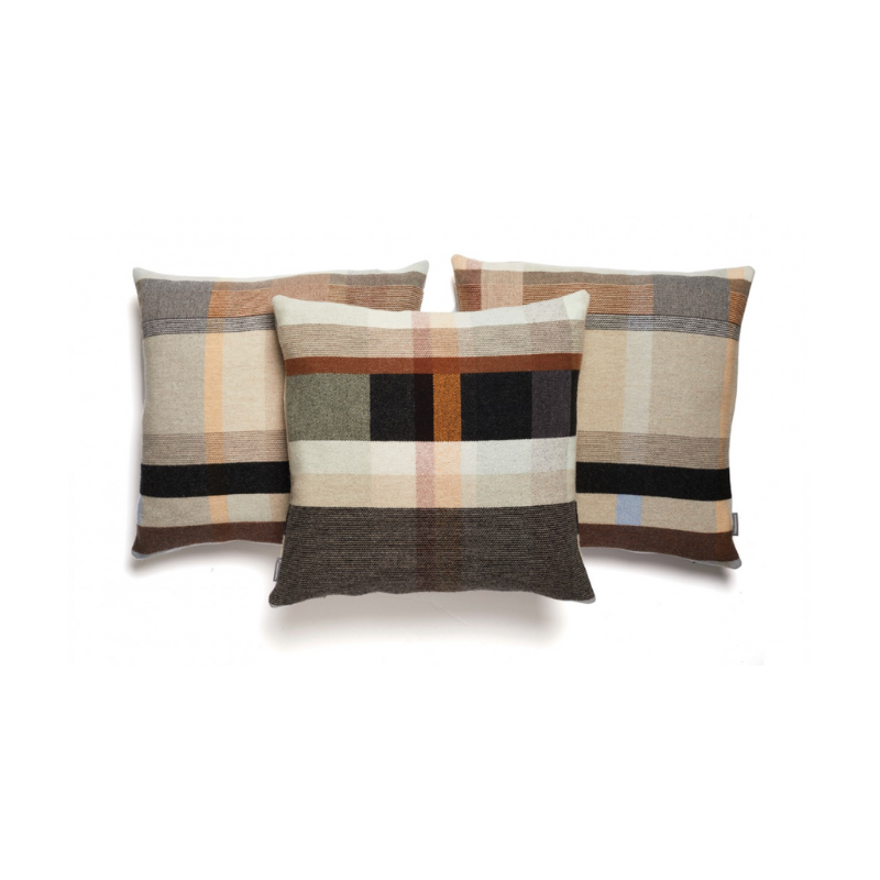 The Chipperfield Cushion from Wallace & Sewell's Block Cushion Collection is a stunning pop of color for any space. Inspired by Korean artist Chung Eun Mo's abstract paintings, this luxurious cushion features a bold checkerboard pattern of juxtaposed blocks and striking hues. Made from sumptuous merino lambswool this throw pillow is reversible with a different colorway on each side for versatile use.