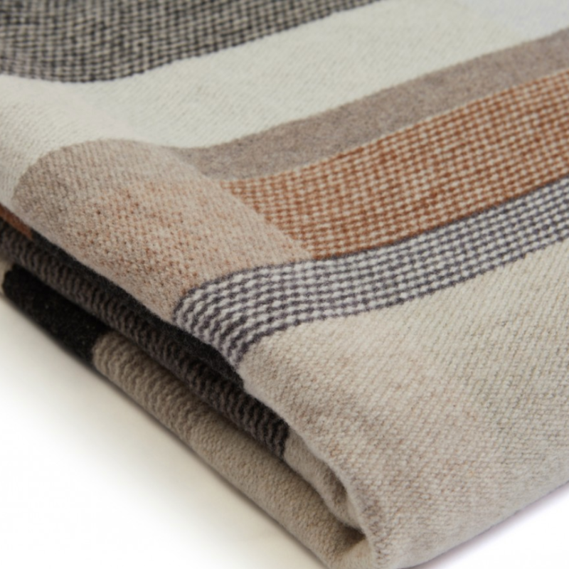 The Chipperfield Throw from the Wallace & Sewell Block Throw Collection is inspired by Korean artist, Chung Eun Mo's abstract paintings. This stunning throw features a bold checkerboard pattern of juxtaposed blocks and striking hues. Made from sumptuous merino lambswool and finished with blanket stitches for added elegance, the Chipperfield Throw is reversible with a different colorway on each side.